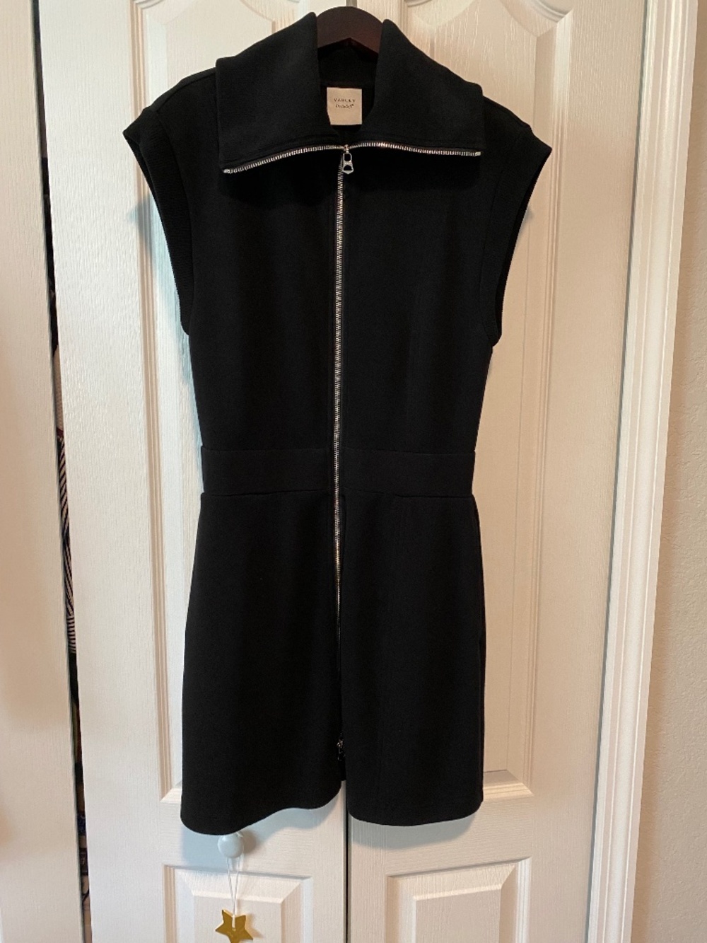 Varley Black Rebecca Zip Through Dress - Small